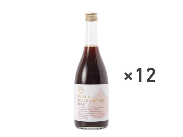 【賞味期限2024年4月12日】梅黒酢710ml　12本入り(キャンペーン限定商品)【飲料】